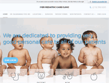 Tablet Screenshot of driyerpediatriccareclinic.com
